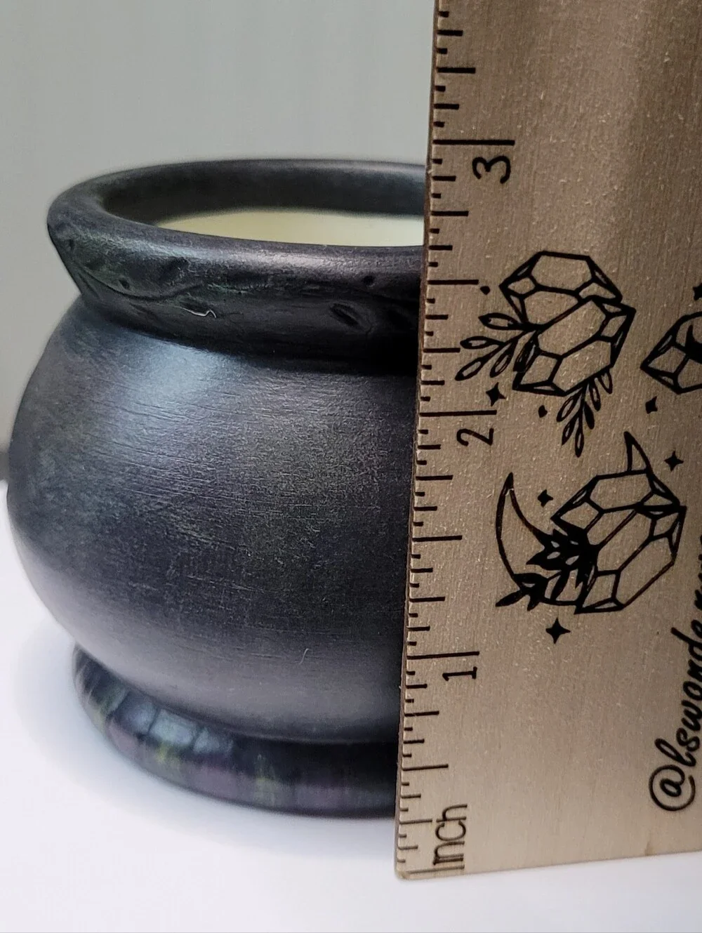 VTG 2001 Lang Primitives Crock Votive Holder Ellen Stouffer Primitive Floral